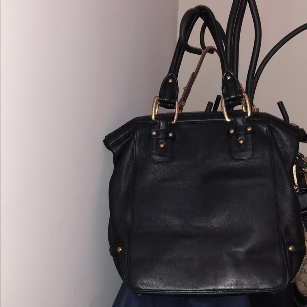 Black leather Banana Republic bag